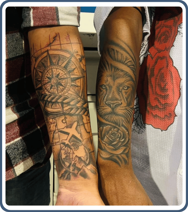 Lion & Geometric-half-slave-Tattoo_INKspire-royal-tattoo_Midnapore